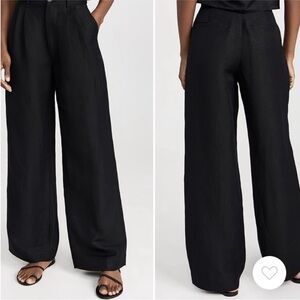 Onia black linen pants